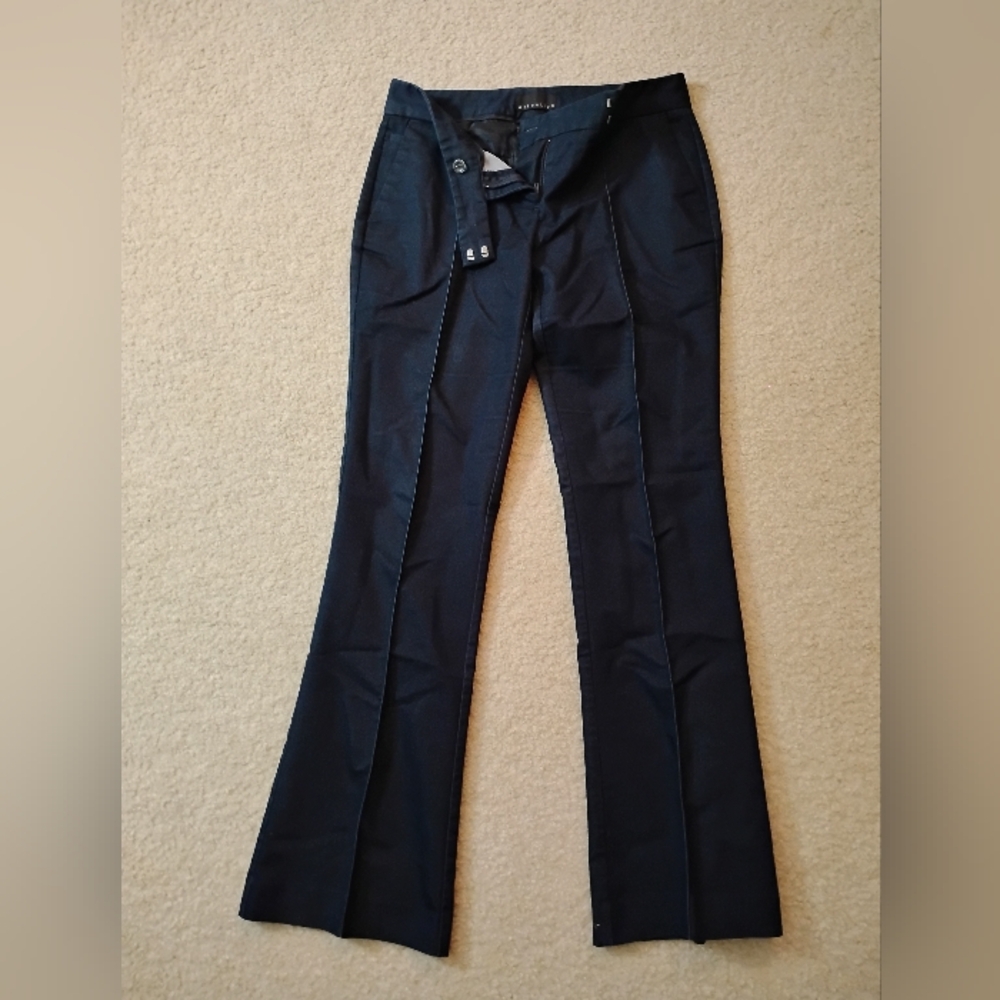 GUC Women's Attention Dark Denim Blue  Stretch Dressy Trousers - Sz 2